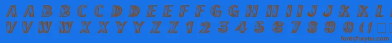 FrenchflashNormal Font – Brown Fonts on Blue Background