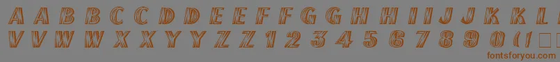 FrenchflashNormal Font – Brown Fonts on Gray Background