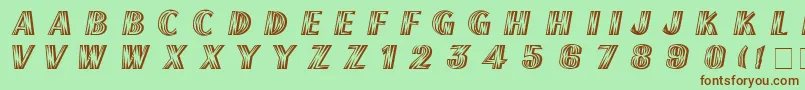 FrenchflashNormal Font – Brown Fonts on Green Background