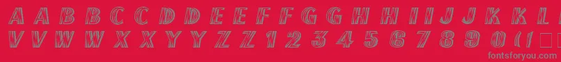 FrenchflashNormal Font – Gray Fonts on Red Background