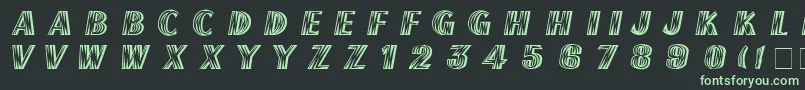 FrenchflashNormal-Schriftart – Grüne Schriften auf schwarzem Hintergrund