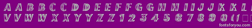 FrenchflashNormal Font – Green Fonts on Purple Background