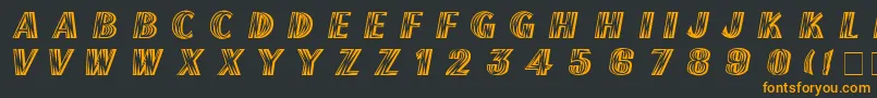 FrenchflashNormal Font – Orange Fonts on Black Background