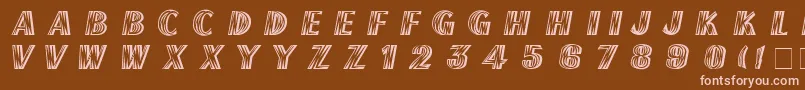 FrenchflashNormal Font – Pink Fonts on Brown Background