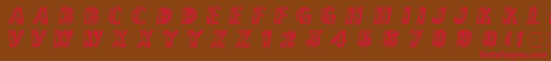 FrenchflashNormal Font – Red Fonts on Brown Background