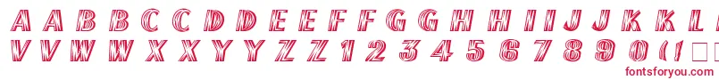 FrenchflashNormal Font – Red Fonts on White Background