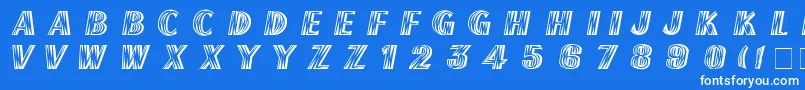 フォントFrenchflashNormal – 青い背景に白い文字