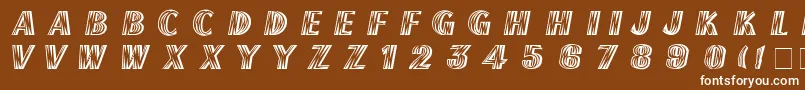 FrenchflashNormal Font – White Fonts on Brown Background