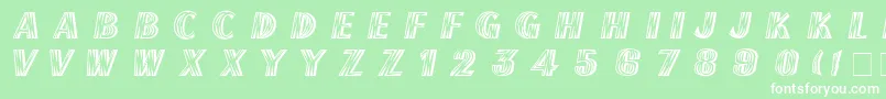 FrenchflashNormal Font – White Fonts on Green Background