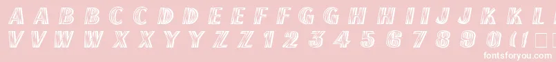 FrenchflashNormal-Schriftart – Weiße Schriften auf rosa Hintergrund