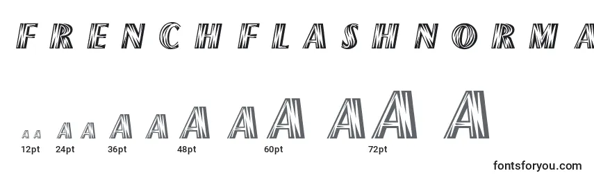 FrenchflashNormal Font Sizes