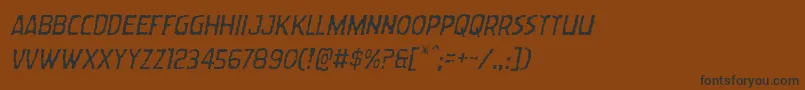 Wormcuisinelightital Font – Black Fonts on Brown Background