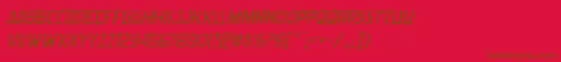 Wormcuisinelightital Font – Brown Fonts on Red Background