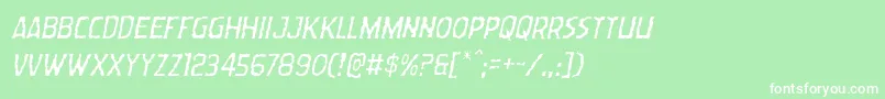 Wormcuisinelightital Font – White Fonts on Green Background