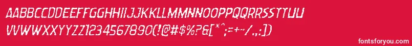 Wormcuisinelightital Font – White Fonts on Red Background