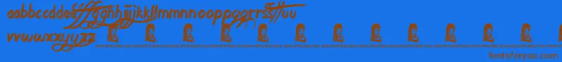 AgeToAge Font – Brown Fonts on Blue Background