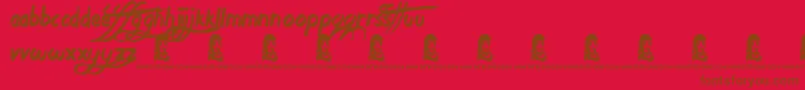 AgeToAge Font – Brown Fonts on Red Background