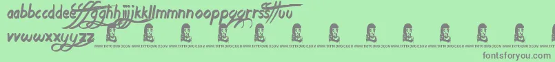 AgeToAge Font – Gray Fonts on Green Background
