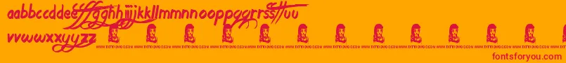 Шрифт AgeToAge – красные шрифты на оранжевом фоне