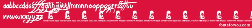 AgeToAge Font – White Fonts on Red Background