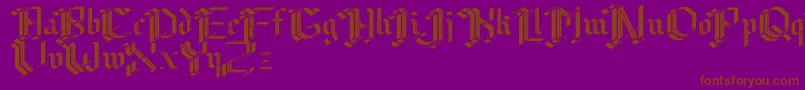 Cibergotica Font – Brown Fonts on Purple Background
