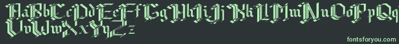 Cibergotica-fontti – vihreät fontit mustalla taustalla