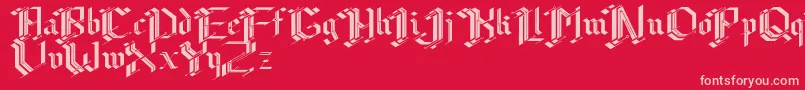 Cibergotica Font – Pink Fonts on Red Background