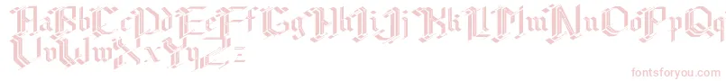 Cibergotica-Schriftart – Rosa Schriften auf weißem Hintergrund