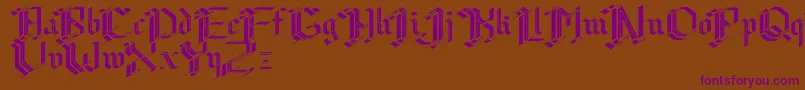 Cibergotica Font – Purple Fonts on Brown Background