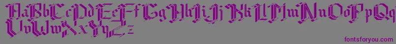 Cibergotica Font – Purple Fonts on Gray Background