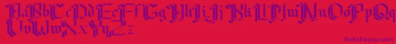 Шрифт Cibergotica – фиолетовые шрифты на красном фоне
