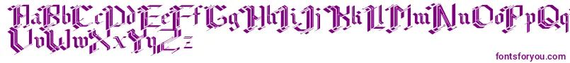 Cibergotica-fontti – violetit fontit valkoisella taustalla