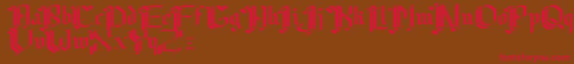 Cibergotica-Schriftart – Rote Schriften auf braunem Hintergrund