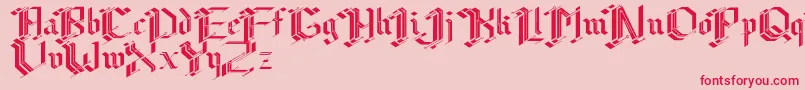 Cibergotica Font – Red Fonts on Pink Background