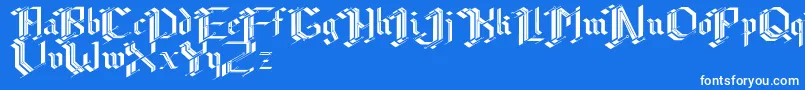 Cibergotica Font – White Fonts on Blue Background