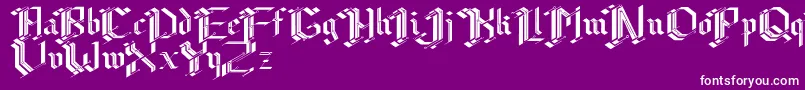 Cibergotica Font – White Fonts on Purple Background