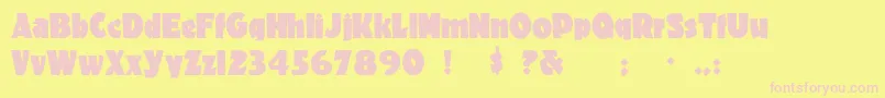 Materhorn Font – Pink Fonts on Yellow Background