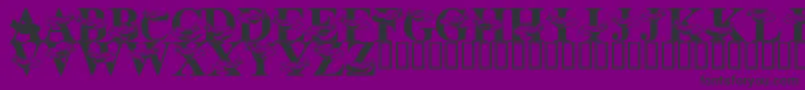 フォントLmsFriendlySkys – 紫の背景に黒い文字
