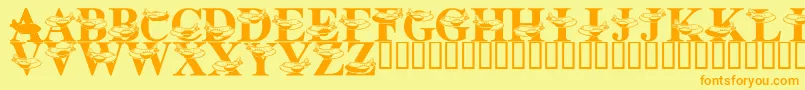 LmsFriendlySkys Font – Orange Fonts on Yellow Background
