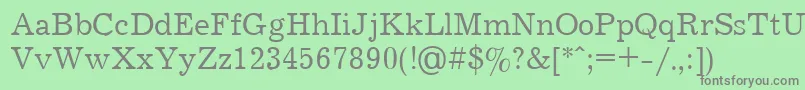 フォントJournal95 – 緑の背景に灰色の文字