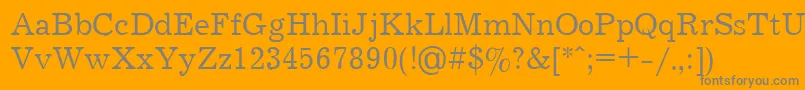 フォントJournal95 – オレンジの背景に灰色の文字