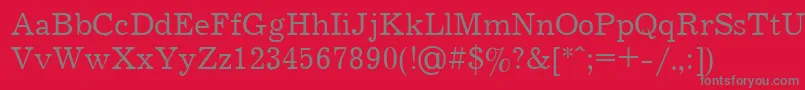 フォントJournal95 – 赤い背景に灰色の文字