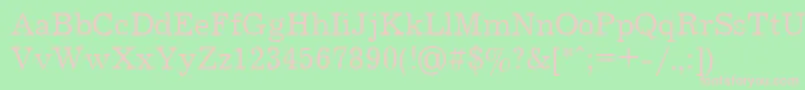 Journal95 Font – Pink Fonts on Green Background