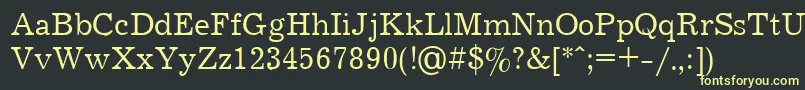 フォントJournal95 – 黒い背景に黄色の文字