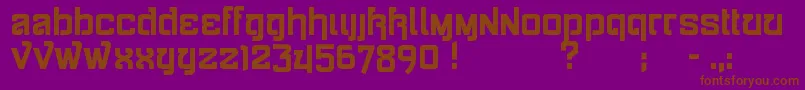 Siamese Font – Brown Fonts on Purple Background