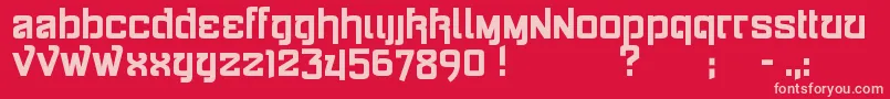 Siamese Font – Pink Fonts on Red Background
