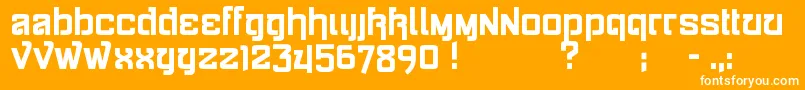 Siamese Font – White Fonts on Orange Background