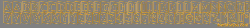 AJaspercmotldn-Schriftart – Orangefarbene Schriften auf grauem Hintergrund