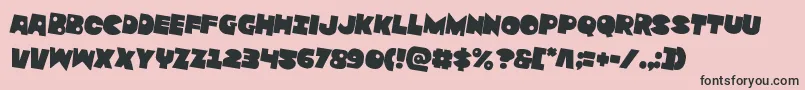 Zounderkiterotate2 Font – Black Fonts on Pink Background