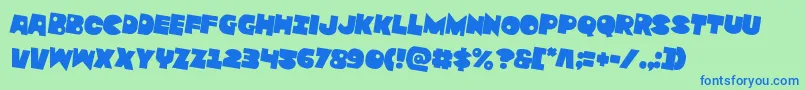 Zounderkiterotate2 Font – Blue Fonts on Green Background